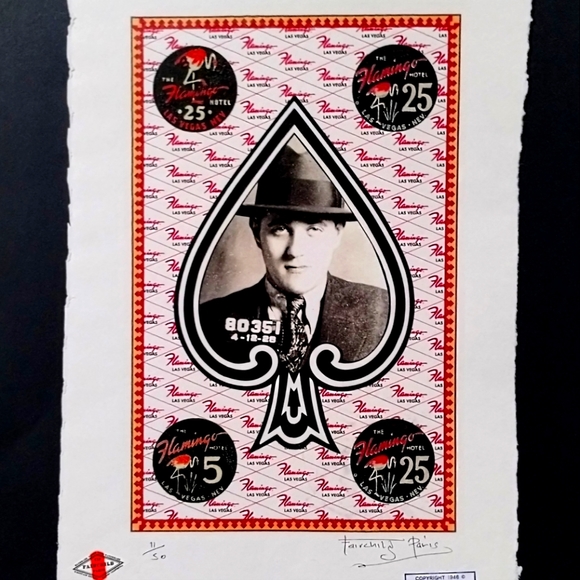 Bugsy Siegel, The Flamingo Hotel, Ltd. Ed Print by Fairchild Paris